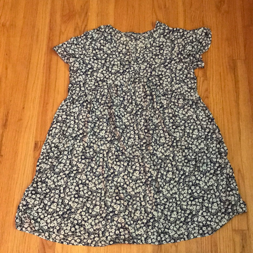 Flower Print Dress - 1XL
